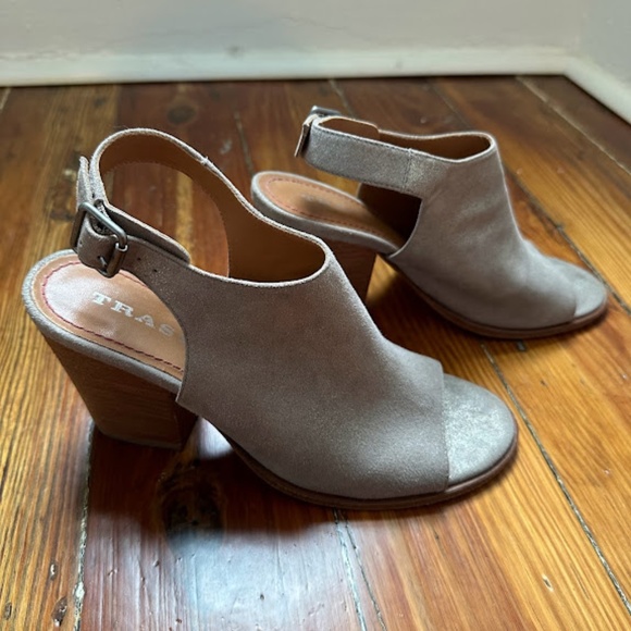 Trask Shoes - Leather Wedge Sandals with Subtle Shimmer Finish